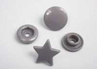 Napy KAM gwiazdka 12mm - szary 10kpl