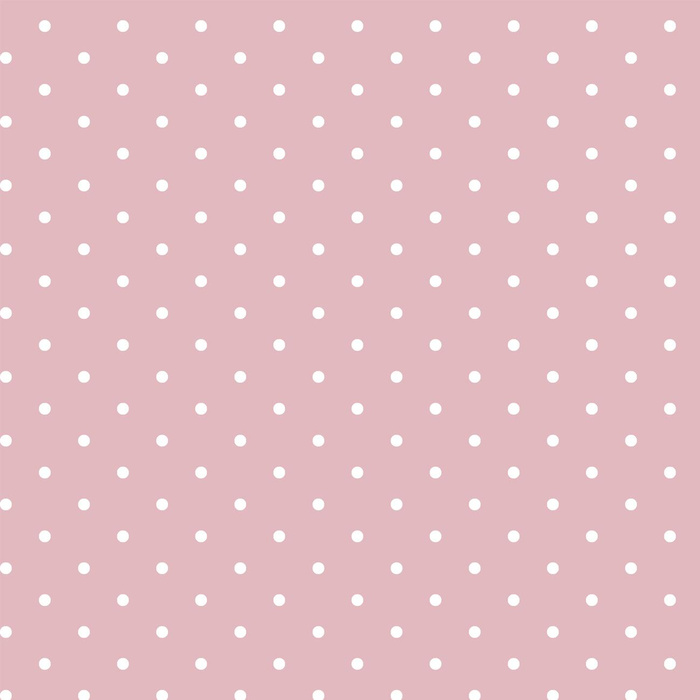 DOTS WHITE / light pink - single jersey TE210