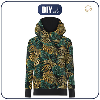 HYDROPHOBIC HOODIE UNISEX - MONSTERA wz.7 - sewing set