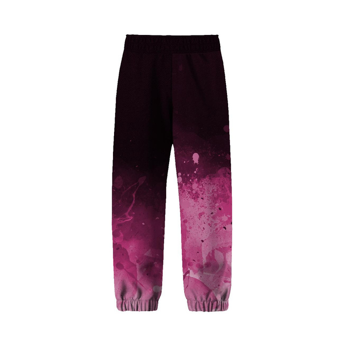 SOFTSHELL-HOSE (YETI) - KLECKSE (fuchsie) / schwarz (110/116)