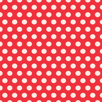 WEIßE TUPFEN / rot - Webware für Tischdecken