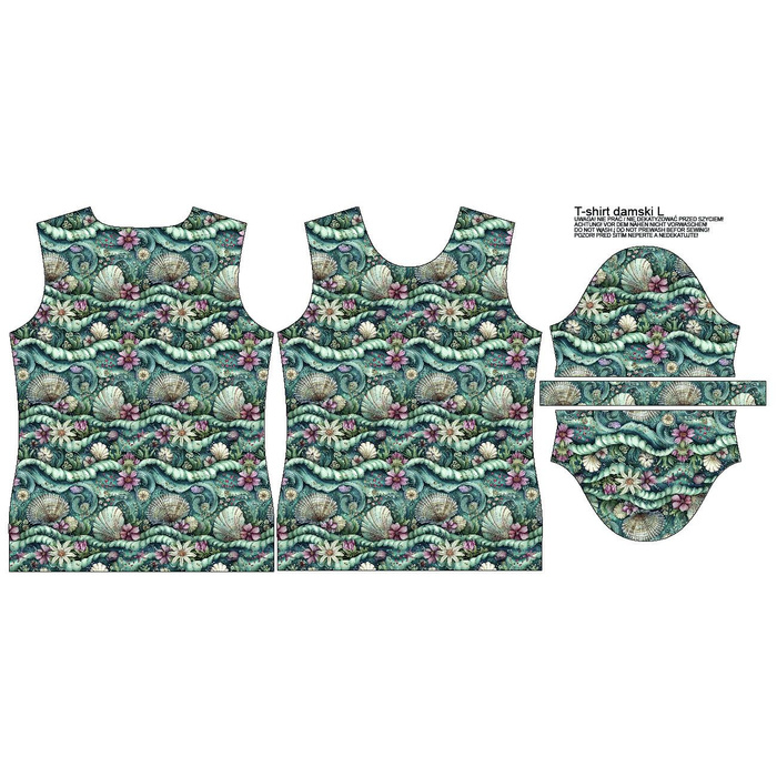 WOMEN’S T-SHIRT (XL) - SEA WORLD pat. 1 - sewing set