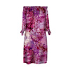 DRESS "CARMEN" - PINK PARADISE PAT. 3 - crepe S