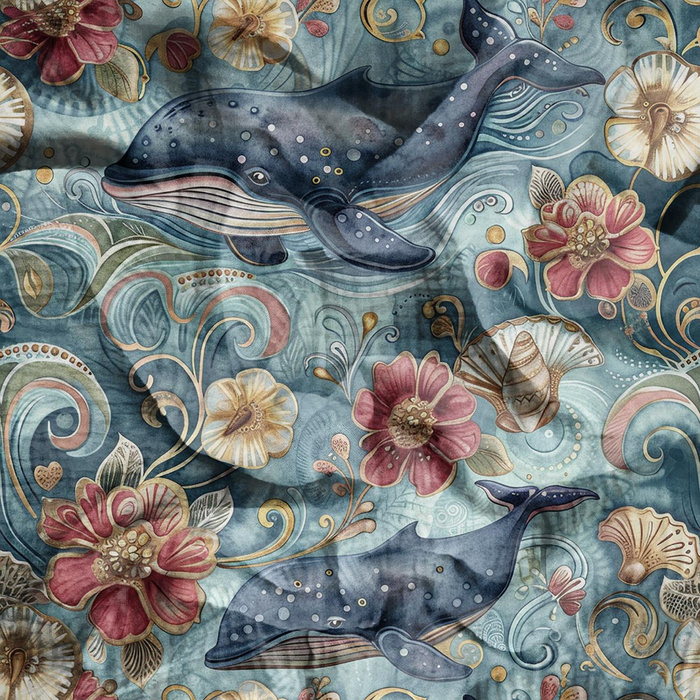 SEA WORLD pat. 3 - Cotton muslin