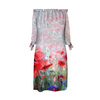 KLEID "CARMEN" - MOHNBLUMEN Ms. 1 - Krepp S