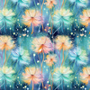 35cm PASTEL FLOWERS WZ.10 - gruba ekoskóra tłoczona