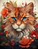 ANIMALS MANDALA wz.5 - panel (60cm x 50cm) Waterproof woven fabric