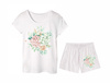PAJAMAS-SHORTS - Hydrangeas / white - S
