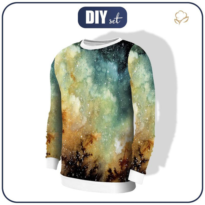 MEN’S SWEATSHIRT (OREGON) - GALACTIC JOURNEY - Elastic brushed knit fabric XL