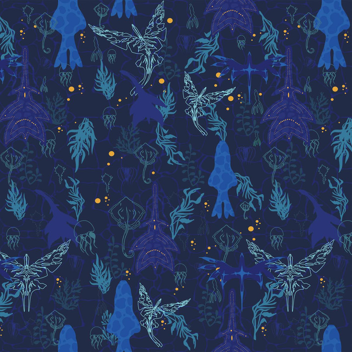 WASSERWELT / navy- Single Jersey mit Elastan ITY