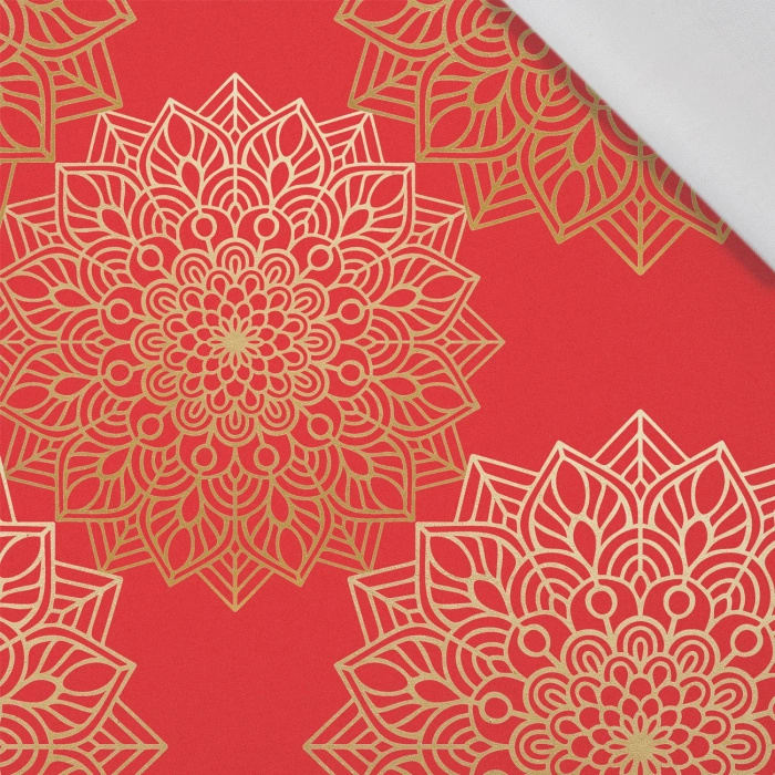 MANDALA wz. 5 / czerwony - tkanina wiskozowa