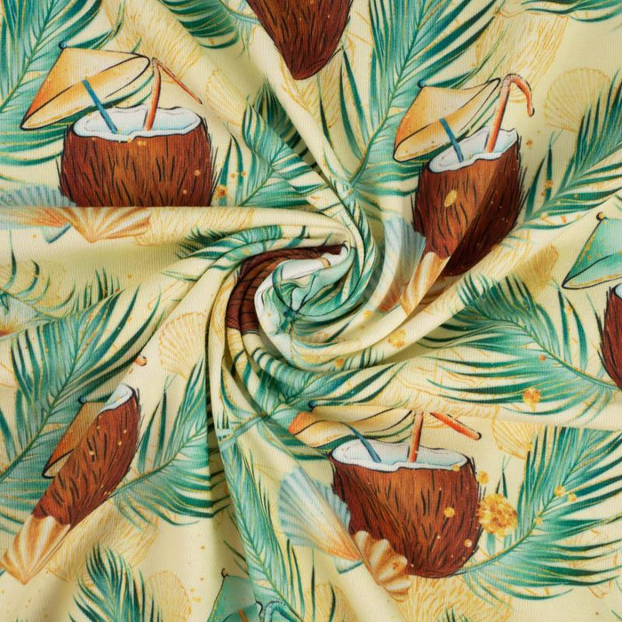 COCONUTS AND PALM TREES - quick-drying woven fabric