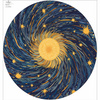 Duży panel na spódnicę z koła - KREPA - WATERCOLOR GALAXY