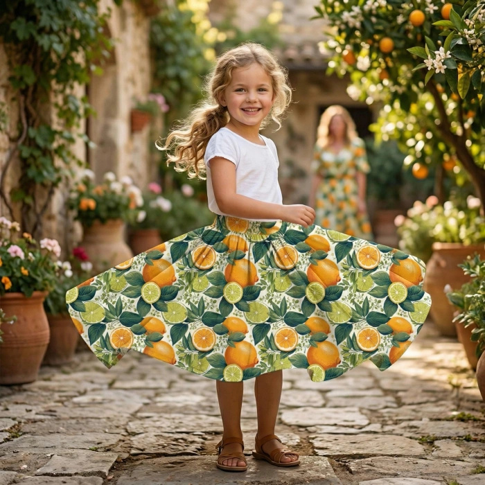Circle skirt panel - COLORFUL MANDALA WZ. 6