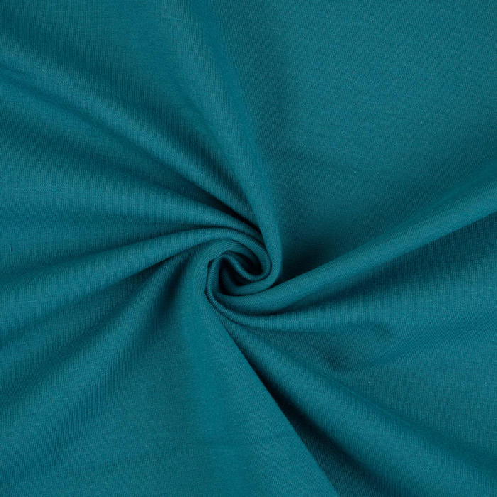 Looped knitwear with elastan - EMERALD / TEAL (D-47)