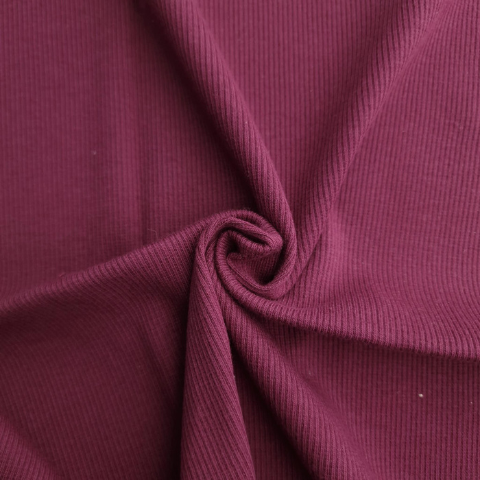 Ribbed knit fabric - AUBERGINE (D-215) 