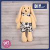 SHORTS + BOW TIE FOR BUNNY - FOOTBALLS - sewing set