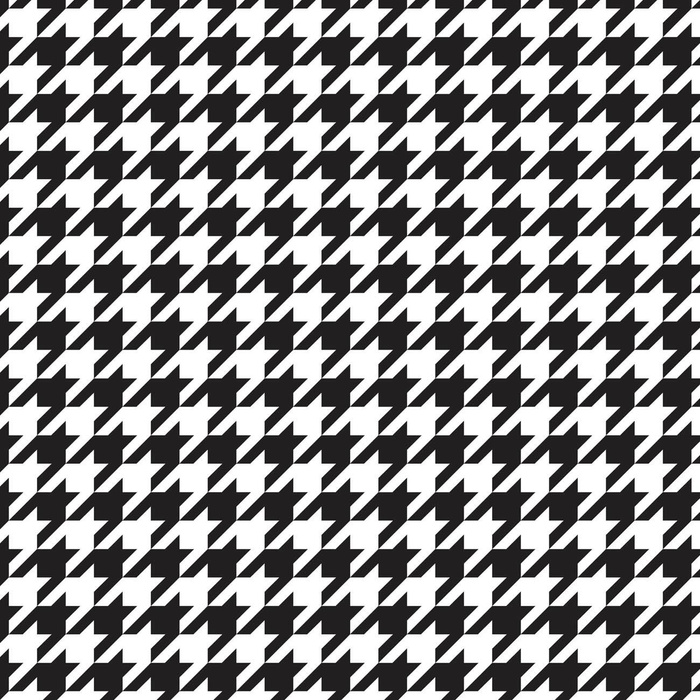 BLACK HOUNDSTOOTH / WHITE - single jersey with elastane 