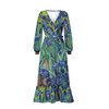 WRAP FLOUNCED DRESS (ABELLA) - IRISES (Vincent van Gogh) - sewing set