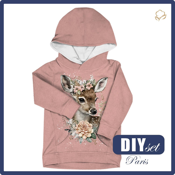 KID'S HOODIE (PARIS) - BABY DEER - sewing set (146/152)
