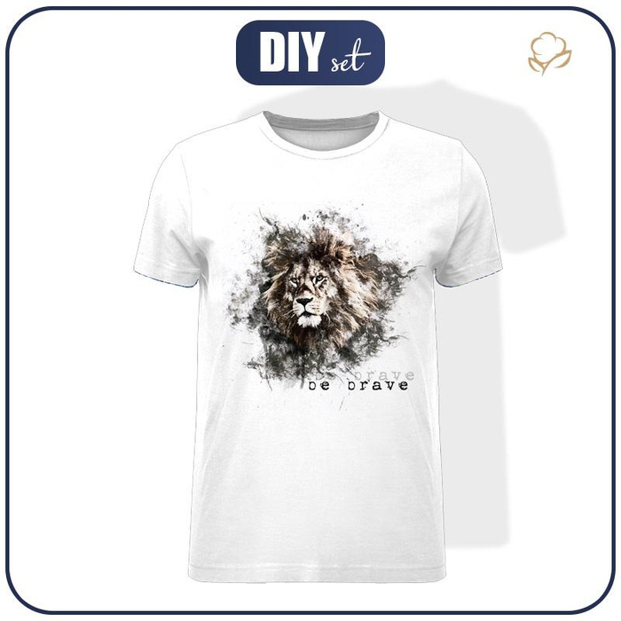 T-SHIRT MĘSKI - BE BRAVE (BE YOURSELF) - single jersey M