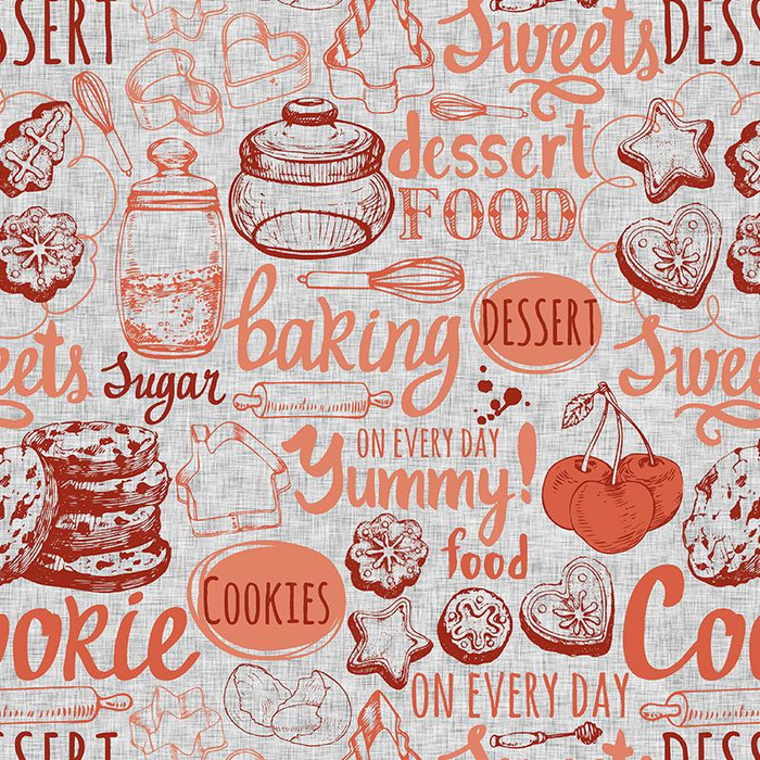 CONFECTIONER (HOBBIES AND JOBS) - brick / acid - looped knit fabric