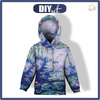KID'S HOODIE (ALEX) - WATER LILIES (Claude Monet) - looped knit fabric (146/152)