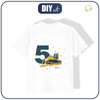 KID’S T-SHIRT - 5ST BIRTHDAY / BULLDOZER - single jersey (128/134)