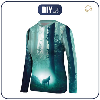 DAMEN THERMO BLUSE (PATTY) - MISTY WOLF - Nähset M