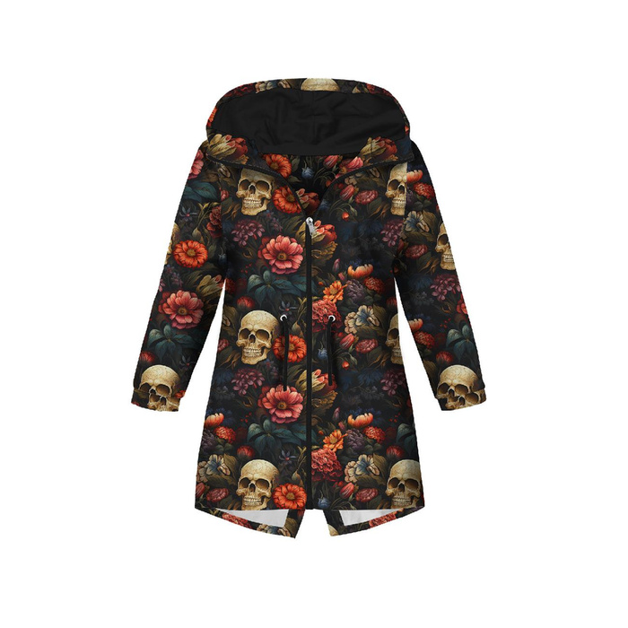 KINDERPARKA (ARIEL) - FLOWERS AND SKULL - Nähset (146/152)