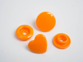 Napy KAM serca12mm - pomarańczowe 10kpl