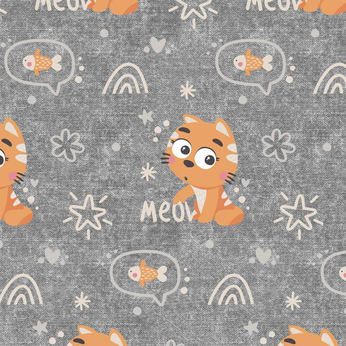 KATZEN / meow (KATZENWELT) / ACID WASH GRAU  - Wasserabweisende Webware