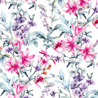 SPRING MEADOW pat. 1 - Cotton woven fabric