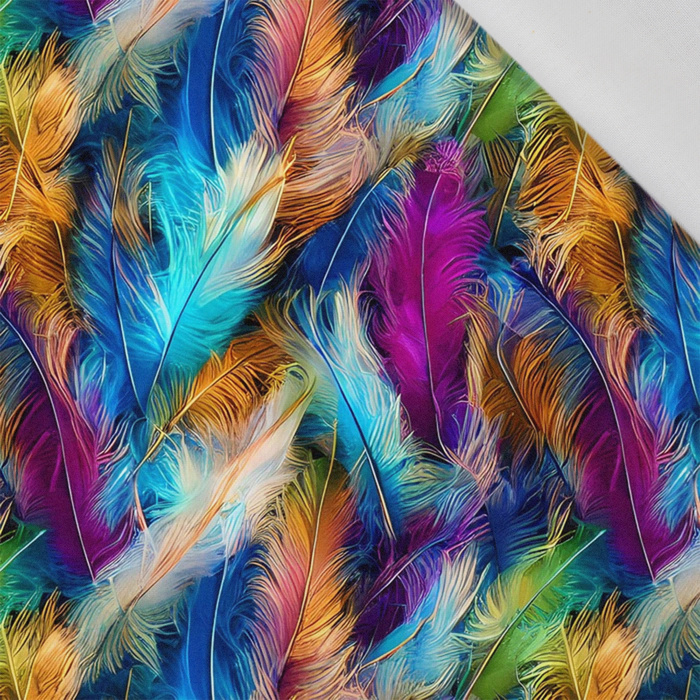 NEON FEATHERS - viscose woven fabric