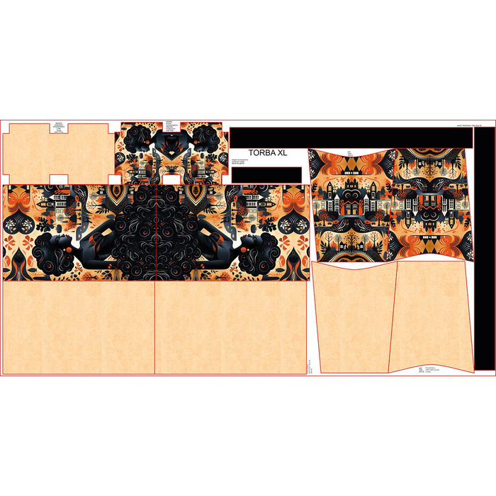 XL bag with in-bag pouch 2 in 1 - AROUND THE WORLD WZ.19 - sewing set