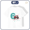 T-SHIRT DZIECIĘCY - 6 URODZINY / TRAKTOR - single jersey (128/134)