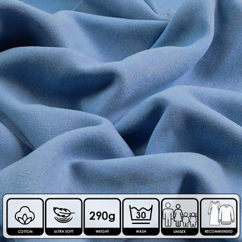 Dzianina swetrowa szmerglowana - SKY BLUE