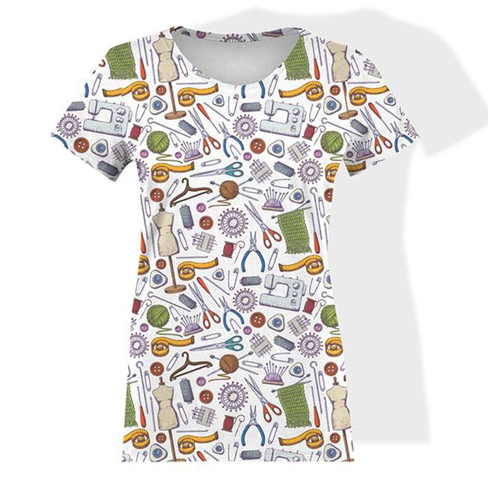 WOMEN’S T-SHIRT- TAILOR’S MIX / white - single jersey M