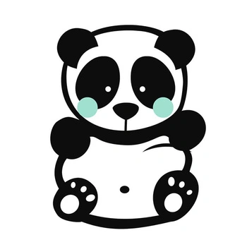 PANDA / MIĘTA ROZMIAR "M" 50x60 cm - biała (Przód)