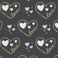 HERZEN (KONTUR) M. 3 / weiß (REGENBOGEN UND HERZEN) - HOME DECOR PREMIUM Webware