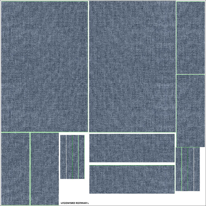 ZVÍŘECÍ POSTEL - LEN / jeans - sada siti - L