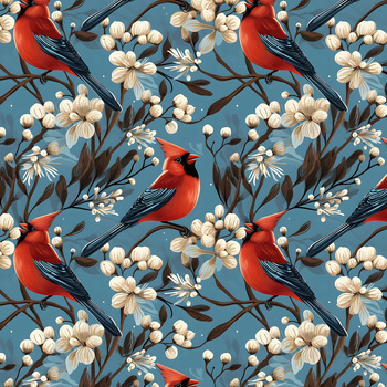 WINTER FLOWERS WZ.12 - Waterproof woven fabric