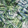 LEAVES AND INSECTS PAT. 6 (TROPICAL NATURE) / white - Cotton muslin