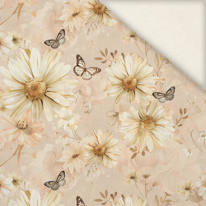 FLOWERS - Cloud Dancer WZ.6 - Linen 100%