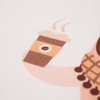 OWL WITH COFFEE / beige - panel looped knit