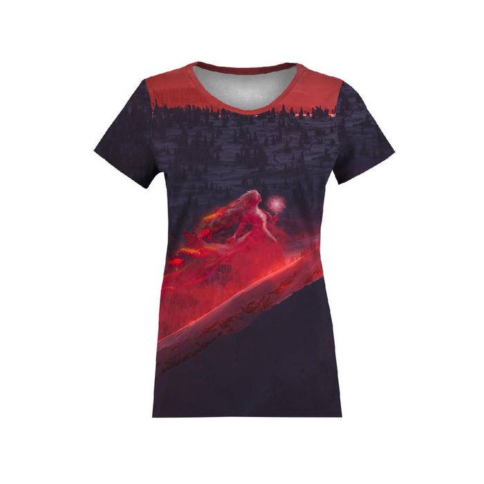 T-SHIRT DAMSKI - RUBINOWA PANNA - zestaw do uszycia XL