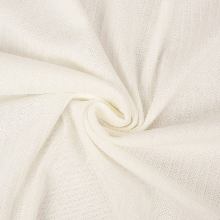 Thin ribbed knit HARMONIA 220g - Cloud Dancer/ ECRU (D-02) 