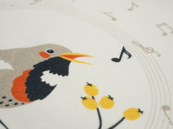 BIRDS TUNES / dirty white - panel single jersey TE210