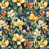 FLOWERS WZ.49 - Woven Fabric for tablecloths