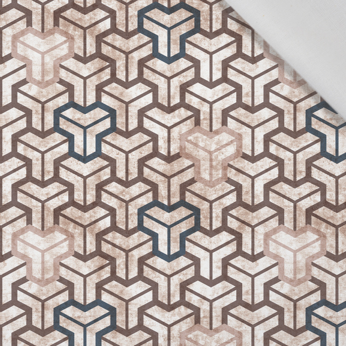 GEOMETRIC MINIMAL WZ. 12 - Cotton woven fabric